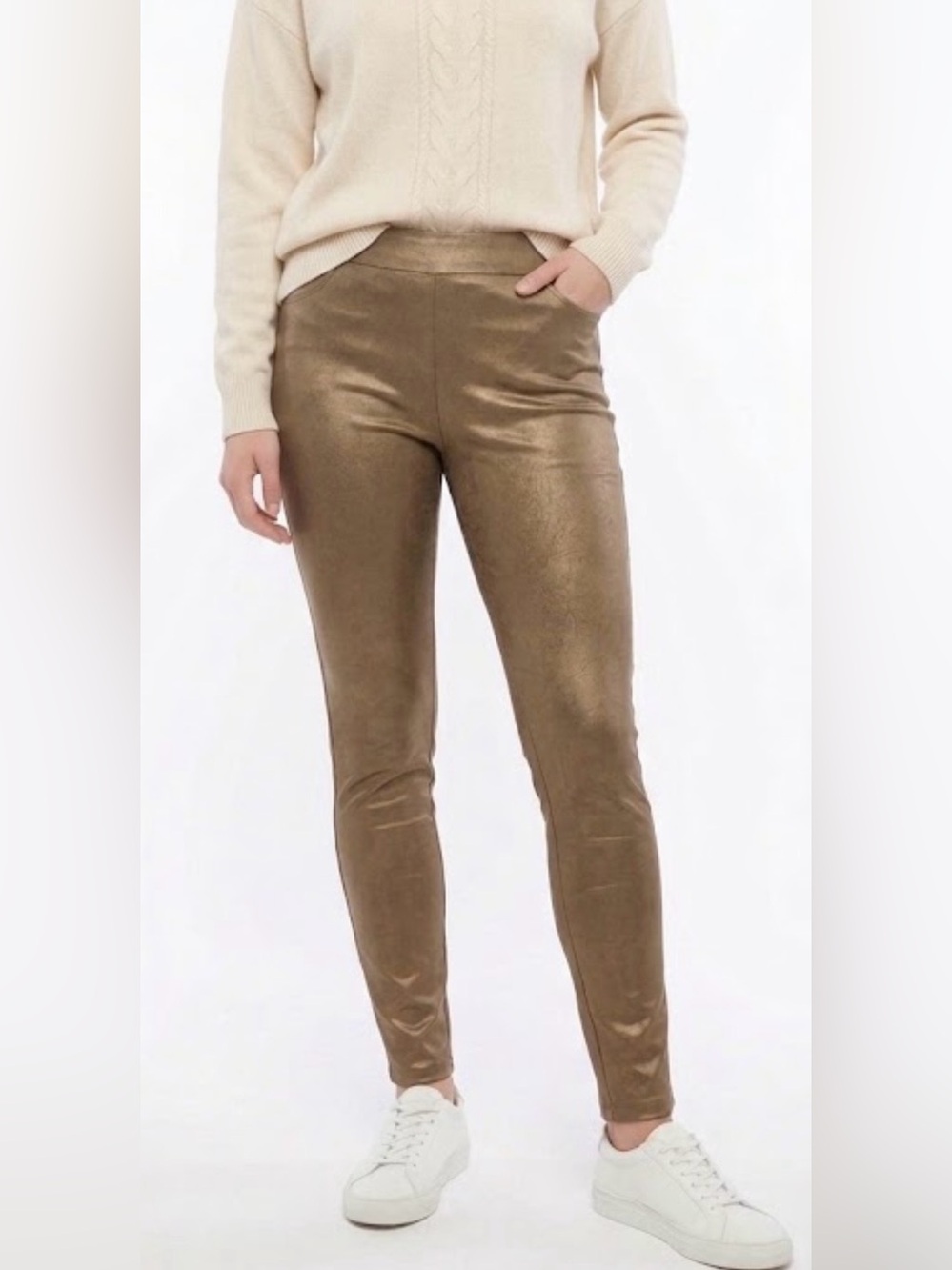 Solitaire Metallic Bronze Skinny Leggings